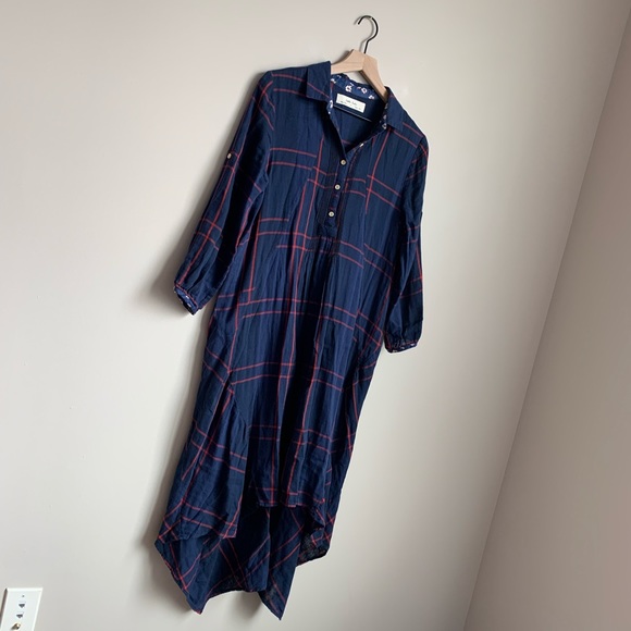 Anthro Isabella Sinclair Plaid Asymetrical Dress - Picture 8 of 10